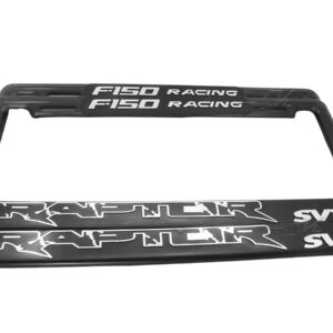 SET QUE INCLUYE 2 MARCOS PORTAPLACAS DE PLASTICO COMPATIBLE CON MATRICULAS MEXICANAS, LETRAS EN RELIEVE CON ACABADO CROMO