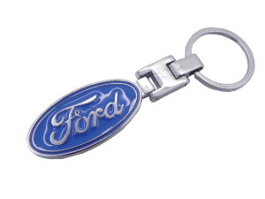 LLAVERO FORD METALICO CROMADO MOVIMIENTO ARTICULADO DOBLE VISTA