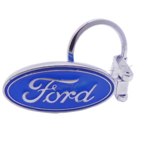 LLAVERO FORD METALICO CROMADO MOVIMIENTO ARTICULADO DOBLE VISTA