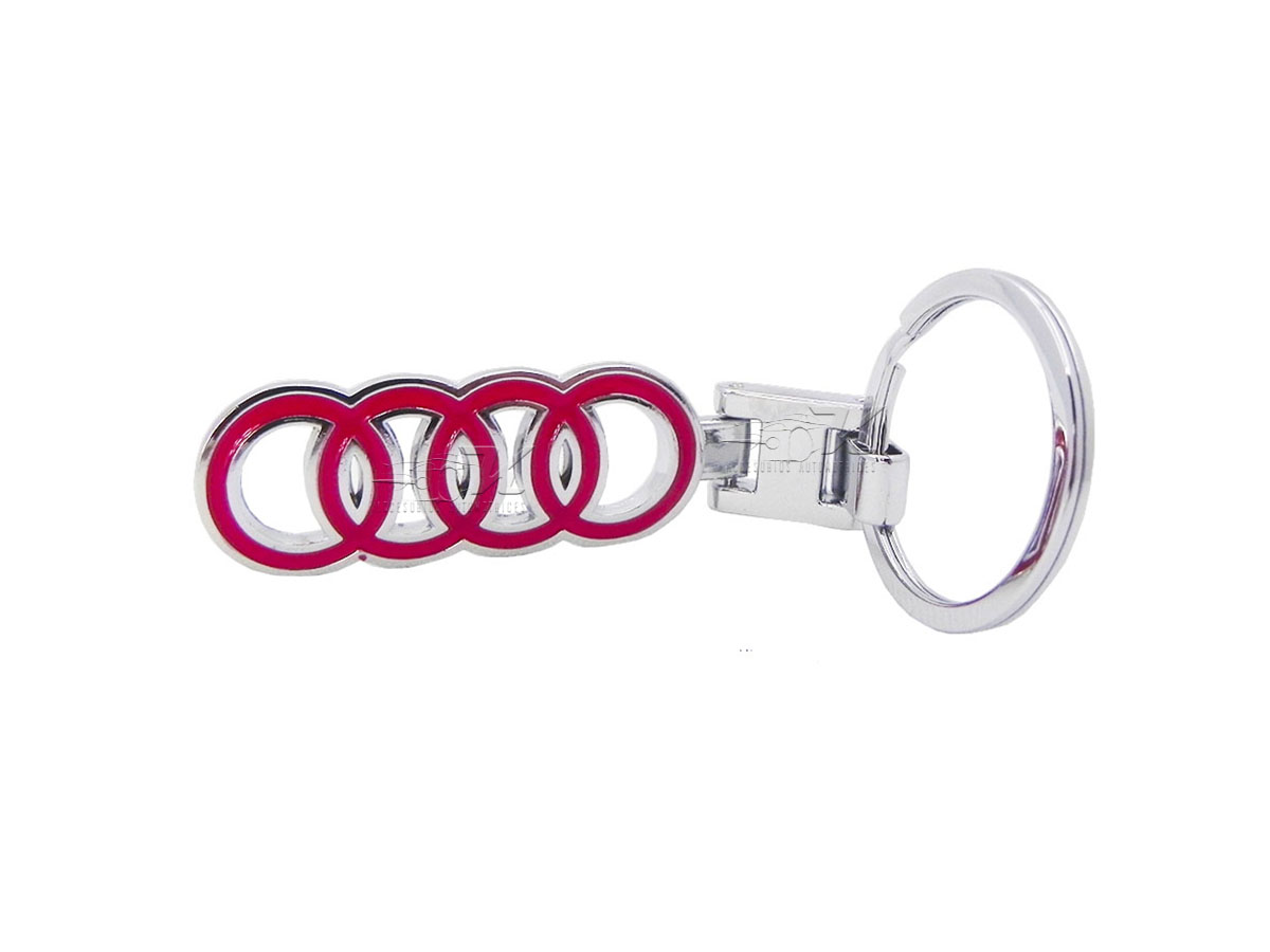 LLAVERO CON MOVIMIENTO ARTICULADO, EDICION PREMIUM AUDI, ACABADO PLATA, LOGO GRABADO, IDEAL PARA LAS LLAVES DEL VEHICULO.