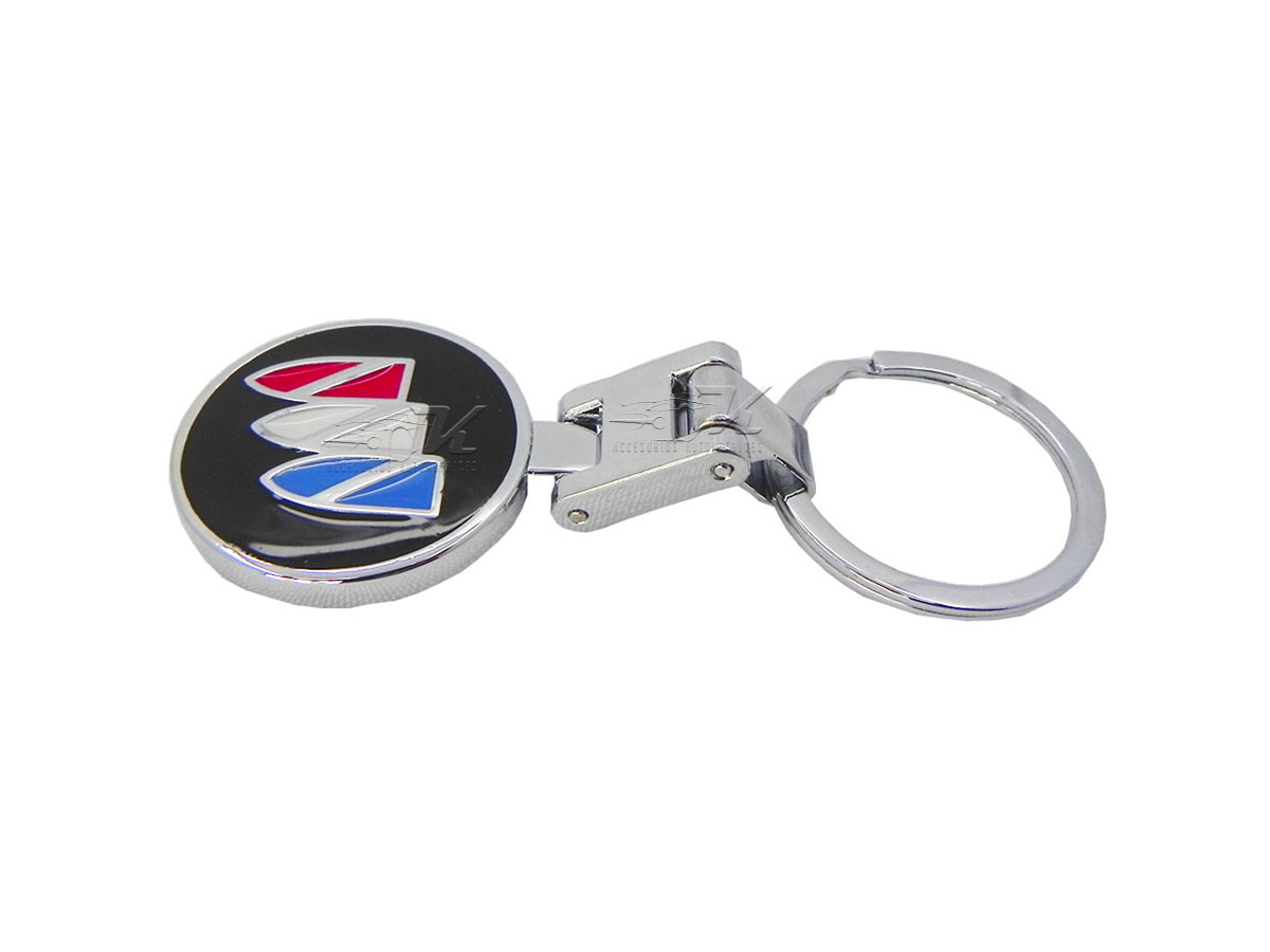 LLAVERO CON MOVIMIENTO ARTICULADO, EDICION PREMIUM BUICK, ACABADO PLATA, LOGO GRABADO, IDEAL PARA LAS LLAVES DEL VEHICULO.