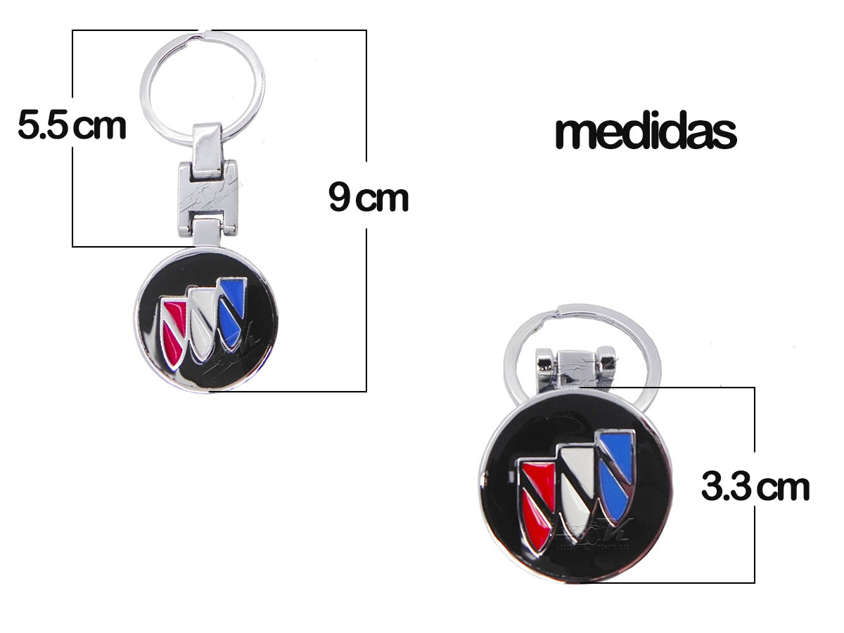 LLAVERO CON MOVIMIENTO ARTICULADO, EDICION PREMIUM BUICK, ACABADO PLATA, LOGO GRABADO, IDEAL PARA LAS LLAVES DEL VEHICULO.