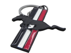 Llavero Edicion Limitada Edicion Mustang Bandera, hecho en metal, acabado negro mate, bandera USA, caidad garantizada.