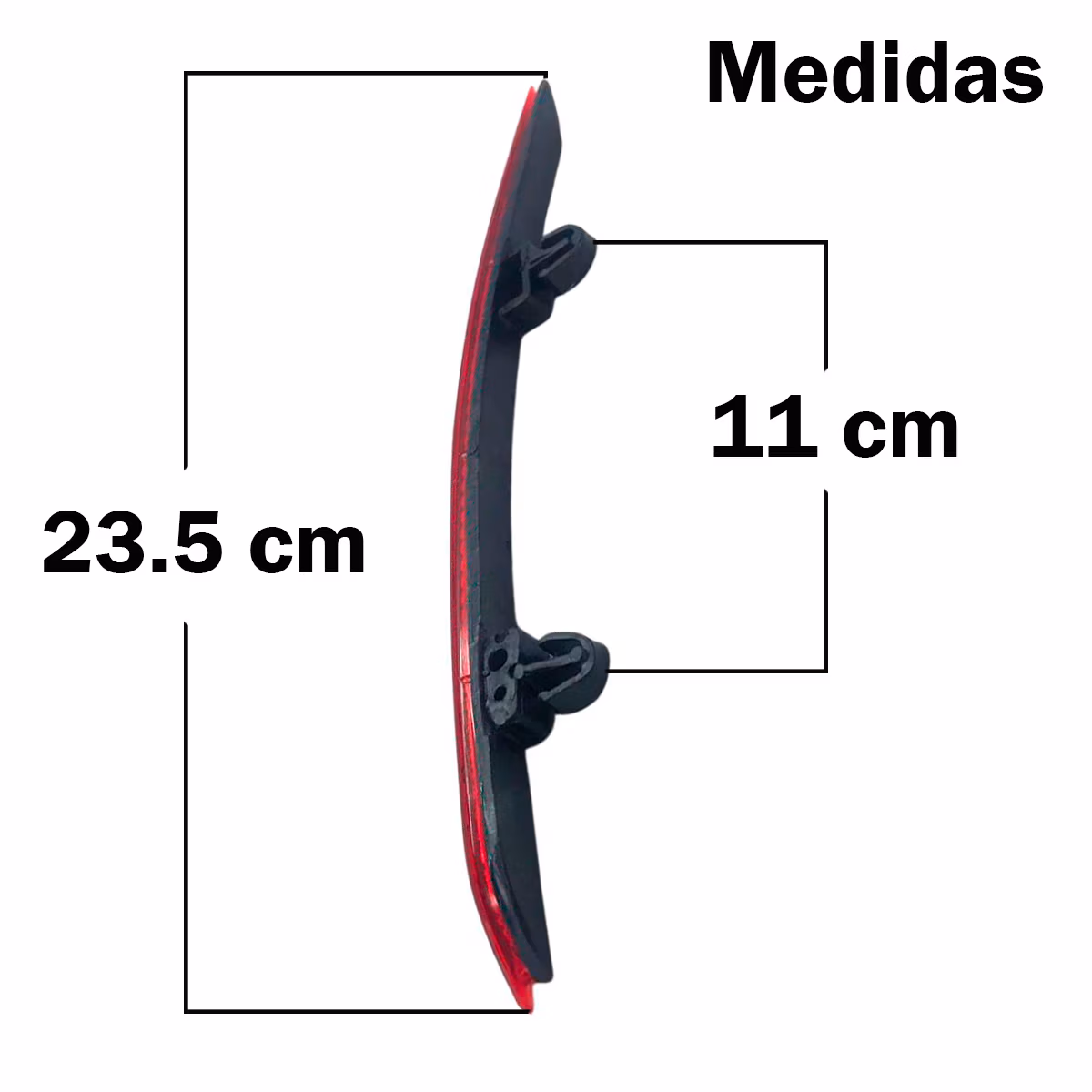 Par de reflejantes rojos para facia trasera de Volkswagen Vento modelos 2016 a 2019.